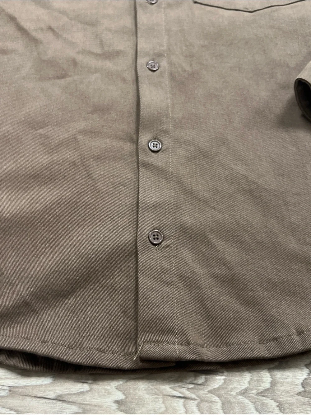 Slate & Stone Shirt Denim Twill Overshirt Brown Button Up Mens Size Small NWT
